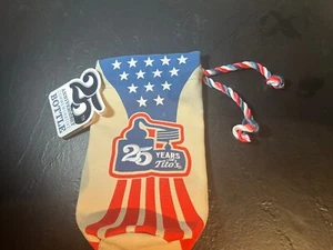 Tito's Vodka 25th Anniversary Embroidered Canvas Drawstring Bottle Bag NWT - Picture 1 of 2