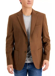 Tommy Hilfiger Mens Modern-Fit Solid Sport Coat 42 Long Tobacco - NWT $295 - Picture 1 of 5