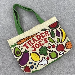 Trader Joes Bag Vegetables Reusable Tote Fruit Cloth Canvas USA Made - Picture 1 of 14