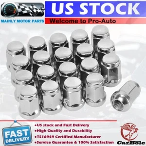 20 Chrome Wheel Lug Nuts Bulge Acorn 12x1.5 For Chrylser Dodge Ford Acura Lexus - Picture 1 of 15