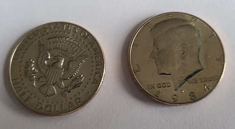 1984 D Kennedy Half Dollar BU Cover