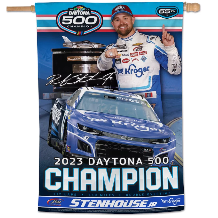 Ricky Stenhouse Jr. WinCraft 2023 Daytona 500 Champion 28" x 40" bandera/bandera Foto 1 de 1