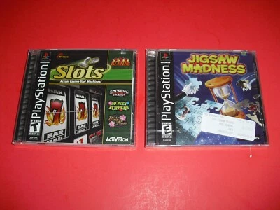 Slots & Jigsaw Madness NEW factory sealed MINT COND PS1 Playstation! Authentic - Image 1 of 4