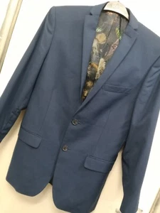 mens suit jacket 36r slim fit mens blazer Navy wedding single breasted tailored - Picture 1 of 23