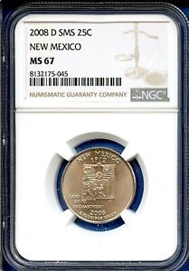 2008 D NGC SMS MS67 New Mexico State Quarter 25c US Mint Coin 2008-D MS-67