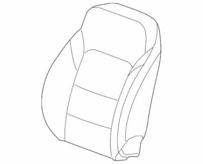 Cubierta trasera genuina del asiento del conductor GM 2017-2018 Chevrolet Cruze Jet negra 84193221 Foto 1 de 2