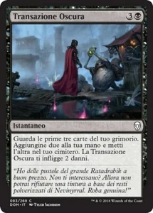MTG Magic DOM Dominaria - 1x ITA NM 083 C Transazione Oscura - Picture 1 of 1