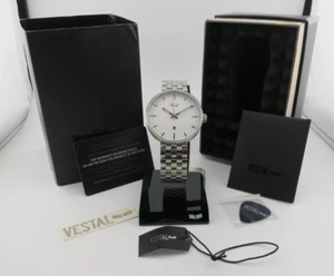 Vestal Roosevelt Stainless Steel Analog Quartz Watch - ROS3M003 - New Battery - Picture 1 of 17