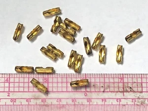 10pcs NEW #6 SOLID BRASS PULL CHAIN EXTENSION CONNECTORs LINKS  fan/lamp part - Picture 1 of 6