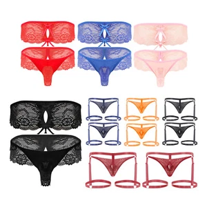 Mens Underwear Low Rise G-String Gay Briefs Nightwear Panties See-Through Sissy - Picture 1 of 70