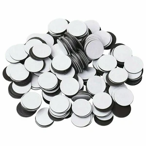 Magnets Small Round Black Lightweight w/ Stickers for Crafts, etc. Lot of 250 - Picture 1 of 8