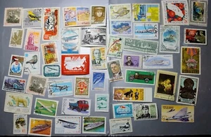 Lot of 50 pcs Vintage Original Soviet Russian Postage Stamps USSR СССР Soviet #1 - Picture 1 of 5