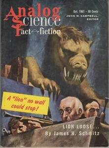 Analog Science Fact - October 1961 - Schmitz, Dickson, Harris, Harrison, Stine - Picture 1 of 2