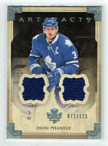 13-14 UD Upper Deck Artifacts  Dion Phaneuf  /125  Dual Jerseys