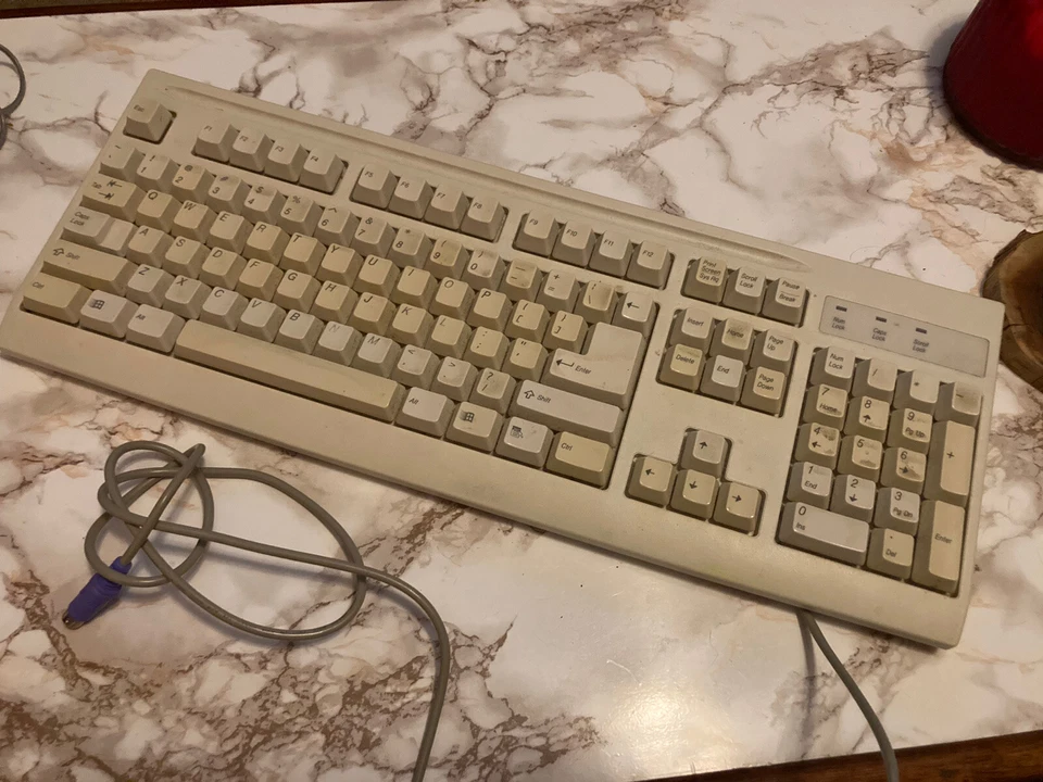 Mitsumi KFKEA4XT Vintage Wired Clicky Keyboard Beige  - Image 1 of 4