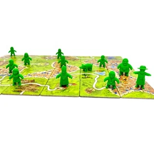 Realistic Meeples (for games like Carcassonne) - Slime Green - Picture 1 of 6