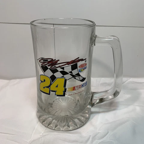 2000 Jeff Gordon #24 Large & Heavy Glass Beer Stein -  Motorsports Inc. 6 1/2” Cover