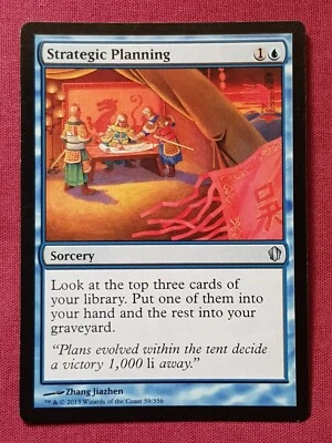 Magic The Gathering COMMANDER 2013 C13 STRATEGIC PLANNING blue card MTG - Image 1 of 2