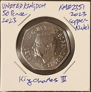 United Kingdom 50 pence 2023 KM#2351 Coronation of King Charles III (2302A) - Foto 1 di 2