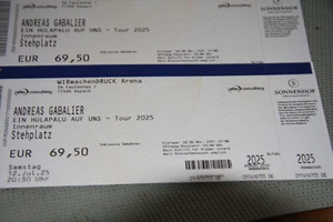 2 x ANDREAS GABALIER- TOUR TICKETS | ASPACH 12.07.25 | STEHPLATZ INNENRAUM - Bild 1 von 1