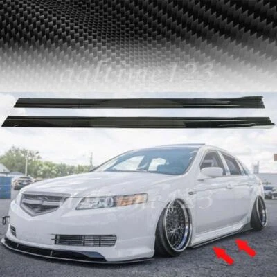 For Acura TL 2000-2014 Carbon Fiber Side Skirt Extension Rocker Spoiler Splitter Foto 1 de 4