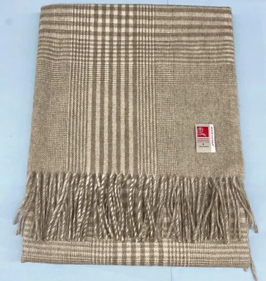 Brun de Vian Tiran  Cashmere Throw, Made in France   Ships Free! - Image 1 of 4