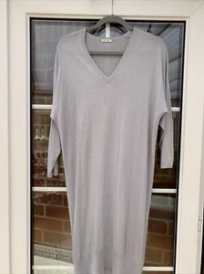American Vintage Jumper Dress Pale Grey Wool Mix Size Large - Picture 1 of 8