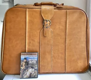 FW Woolworth Large Leather Suitcase Vintage Traveler New York Collector READ - Picture 1 of 23