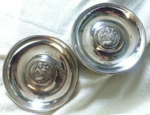 Pair of Mappin & Webb Silver Plate & St Christopher Trays, 'CM Wentworth 1939' - Picture 1 of 12