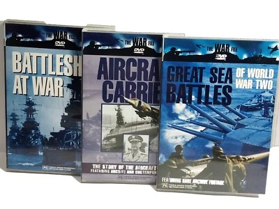 The War File x 3 DVDs - Aircraft Carrier, Great Sea Battles, Battleships at War - Image 1 of 4