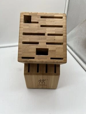 J. A. HENCKELS ZWILLING 14 Ranuras Cuchillo Madera Dura Bloque de Almacenamiento Acabado Roble NUEVO Foto 1 de 3