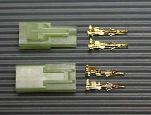1 par de mini tamiya enchufe y hembra contactos dorados batería Lipo - Imagen 1 de 1