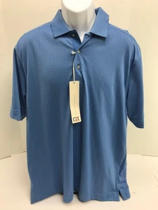 Herren Cutter and Buck DryTec kurzärmliges hellblaues Golfshirt Größe Large neu mit Etikett - Bild 1 von 7