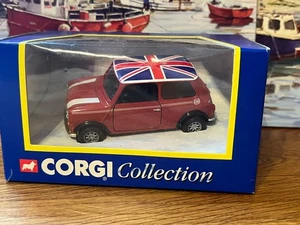 CORGI COLLECTION 04410 MINI FLAME RED WITH UNION JACK ROOF  1:36 BOXED - Picture 1 of 7