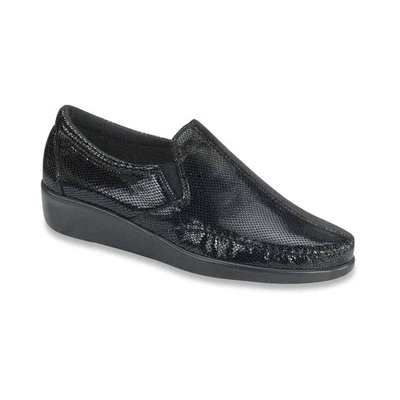 Zapatos Mocasines SAS Dream Comfort Talla 9 WW-Ancho Extra Ancho $157 en Negro Serpiente Foto 1 de 4