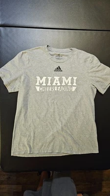 Miami Redhawks Cheerleading Adidas Short Sleeve Graphic T-Shirt Mens L Gray - Image 1 of 4