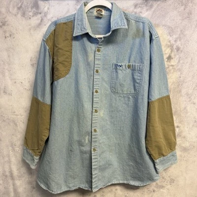 Vintage Duxbak Shooting/Hunting Long Sleeve Blue Button Up Mens XL - Image 1 of 4