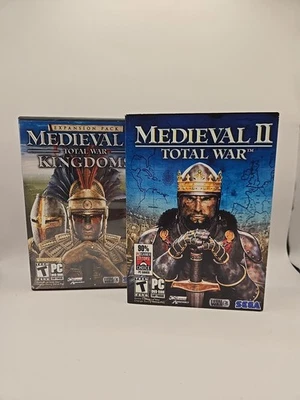 Sega 2006 Medieval II: Total War & Kingdoms Expansion Pack - Both with Manuals - Image 1 of 4