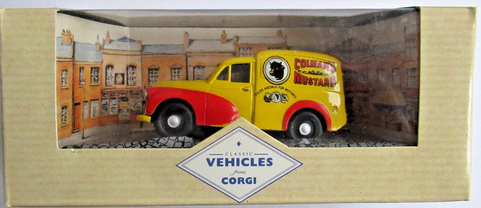 Modellautos 1:43 Corgi Classic  Morris 1000 Van Colmans Mustar Art Nr 96847  #1 - Bild 1 von 1