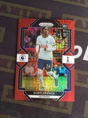 2022-23 Panini Prizm Djed Spence Rookie RC Red Mojo 90/99 Tottenham Hotspur - Image 1 of 2