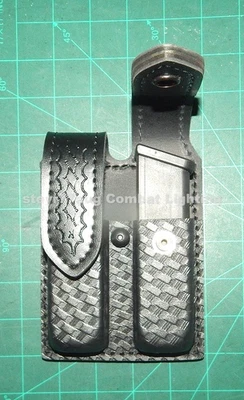 Safariland 77-83-48HS Black BW Duty Double Magazine Carrier Pouch Glock 17 19 22 - Image 1 of 4