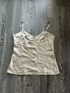  Vintage Express Design Studio braun Seide Babydoll Top Gr. M Y2K romantisch kokett  - Bild 1 von 6