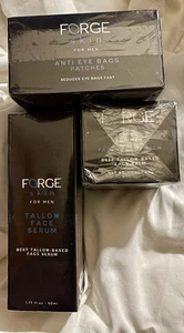 FORGE Skin for Men Set – Anti-Aging Tallow Face Serum + Balm + Eye Bag Patches - Picture 1 of 1