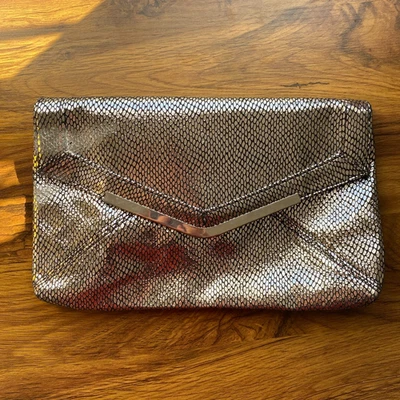 Dorothy Perkins Black/Silver Snakeskin Clutch Purse - Image 1 of 4