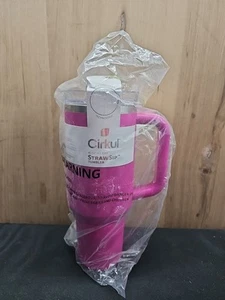 Cirkul Tumbler 40oz All-Day StrawSip™ Stainless Steel Brink Bright Pink Tumbler - Picture 1 of 3