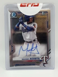 2021 Bowman Chrome Prospects Auto Maximo Max Acosta #CPA-MA Auto Rookie - Picture 1 of 2