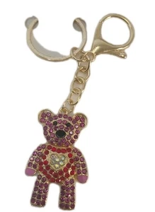 Mint Bear Keychain Purse Charm Red Heart - Picture 1 of 4