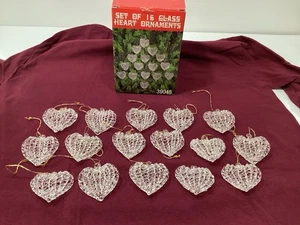 16er Set Vintage MUNDGEBLASENES GLAS Herz Weihnachtsschmuck in OVP!! - Bild 1 von 7