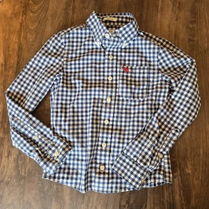 EUC Abercrombie Kids Blue Button Down Shirt Classic Checkered Muscle Size Small - Picture 1 of 8