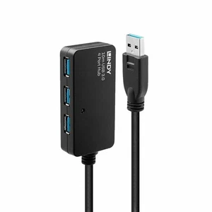 USB Hub LINDY 43159 Black - Picture 1 of 1